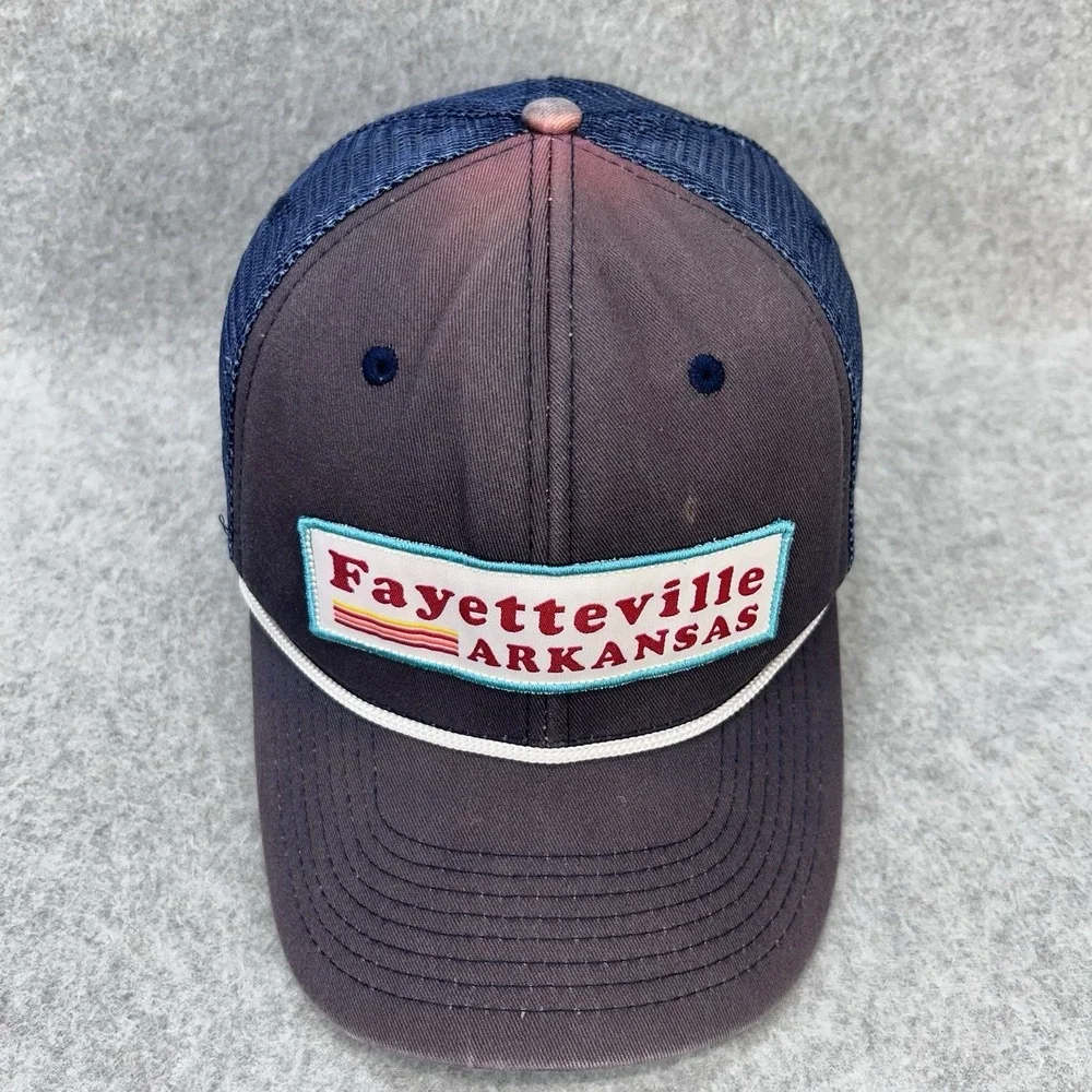 Fayetteville Arkansas Pukka Rope Trucker Hat Mesh Snapback Patch Cap